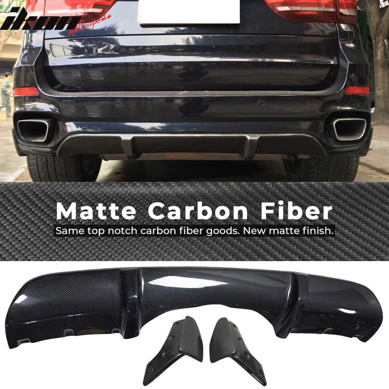 Fits 14-18 BMW F15 X5 MT MP Style 3PC Rear Diffuser - Carbon Fiber