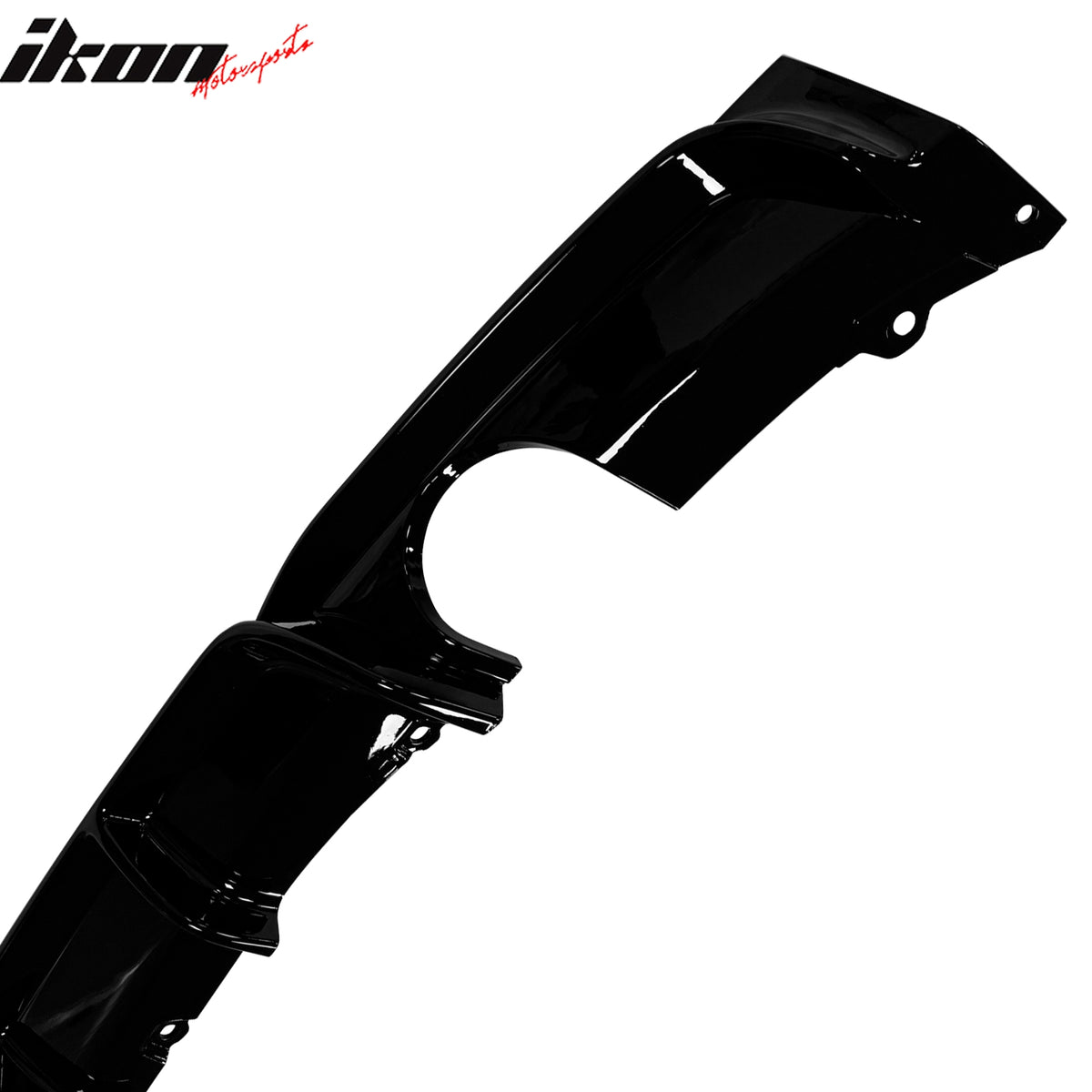 Fits 12-18 BMW 3 Series F30 F31 Gloss Black Rear Diffuser Lip Dual Side Exhaust