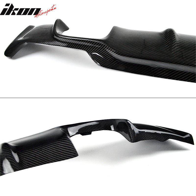 Fits 14-20 BMW F32 M Sport Rear Bumper Lip Diffuser V Style Carbon Fiber Spoiler