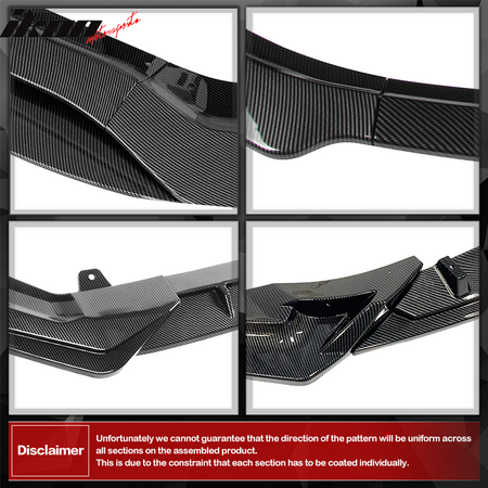 Fits 20-24 BMW G06 X6 M Sport IKON Carbon Fiber Print Rear Diffuser PP 3PCS