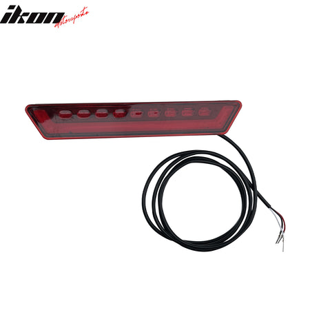 Fits 19-22 BMW Pre LCI G20 3 Series Sedan Gloss Black Rear Diffuser w/ LED Light