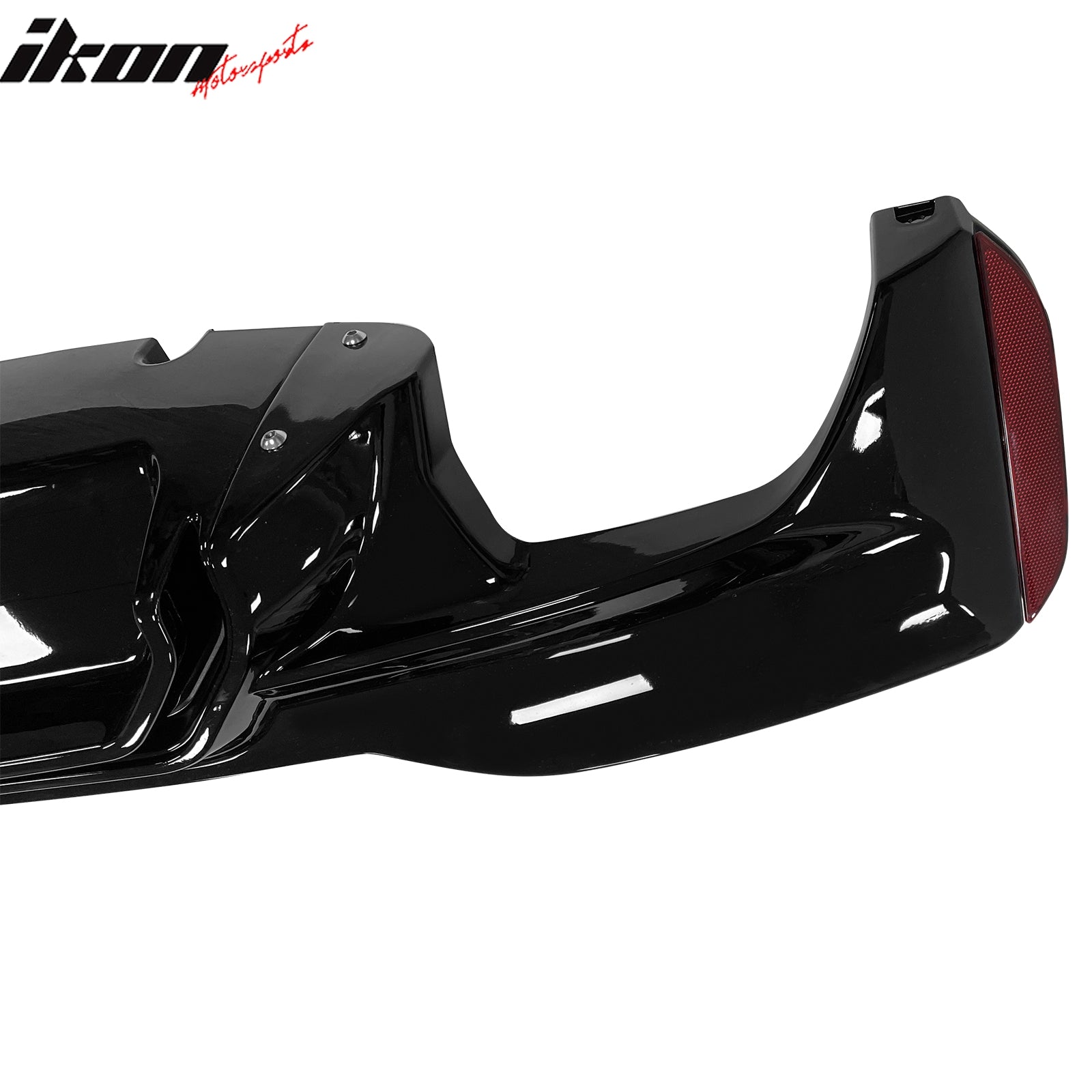 For 17-23 BMW G30 G31 G38 5 Series Gloss Black M5 CS Style Rear Diffuser w/ LED