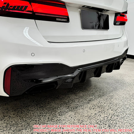 For 17-23 BMW G30 5 Series M5 Competition Style Rear Diffuser Carbon Fiber Print