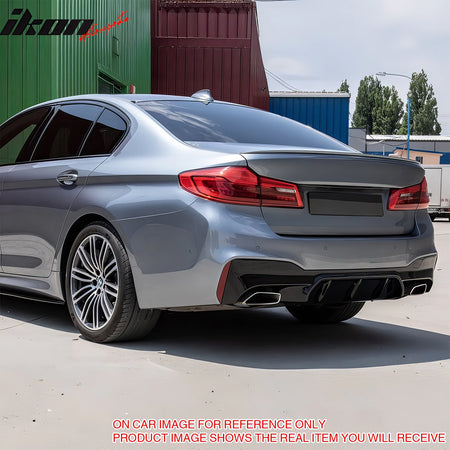 For 17-23 BMW G30 5 Series M5 Competition Style Rear Diffuser Carbon Fiber Print