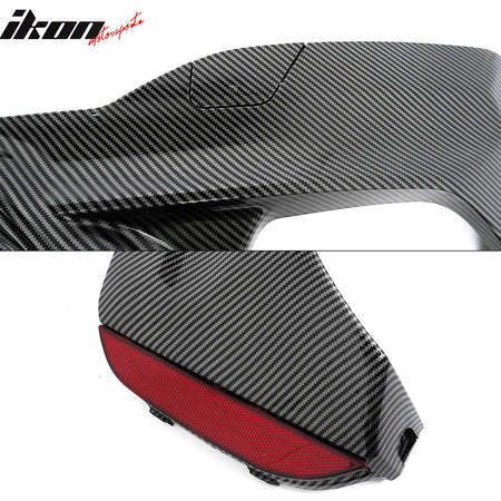 For 17-23 BMW G30 5 Series M5 Competition Style Rear Diffuser Carbon Fiber Print
