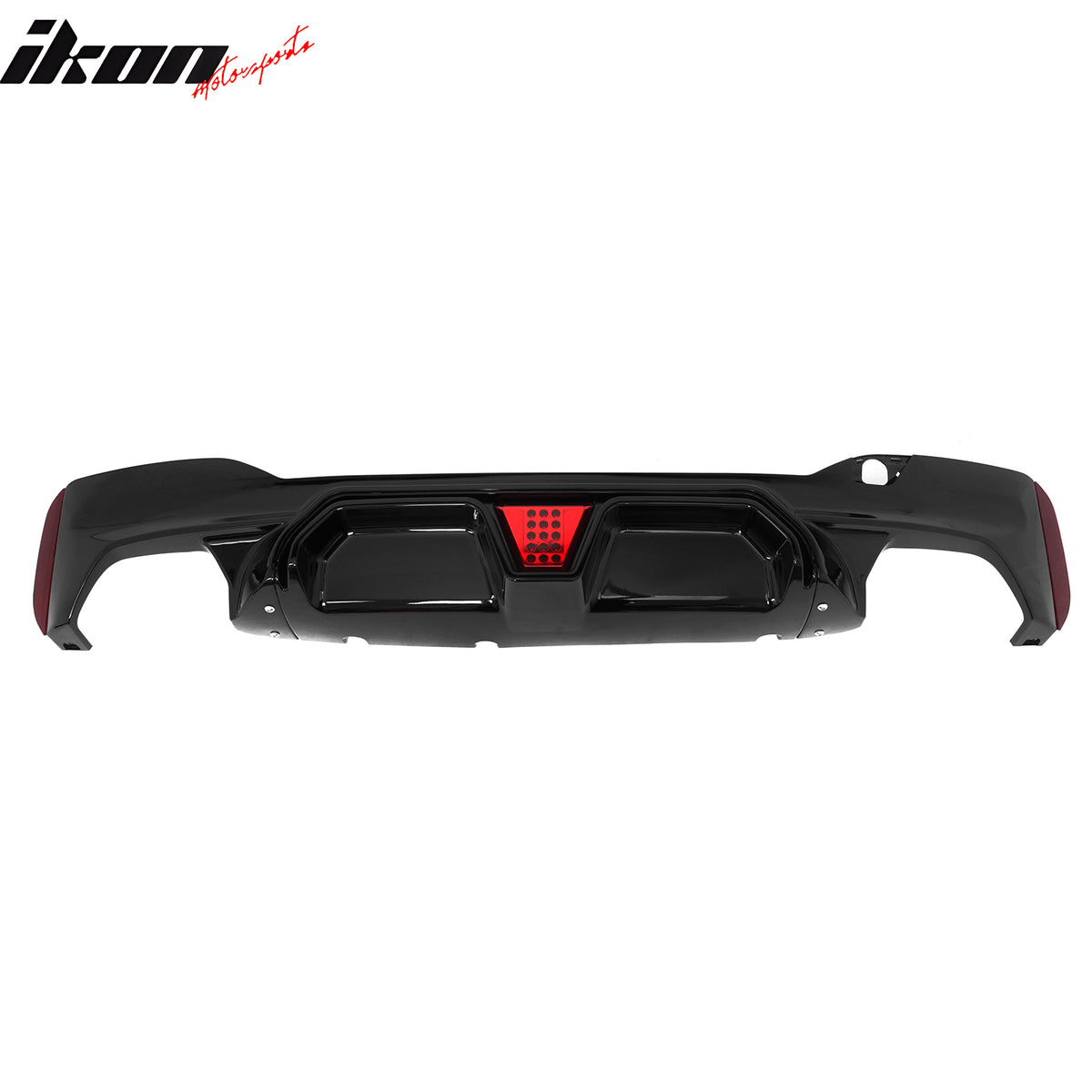 Fits 17-23 BMW G30 5 Series M Sport Gloss Black M5 CS Style Rear Diffuser w/ LED