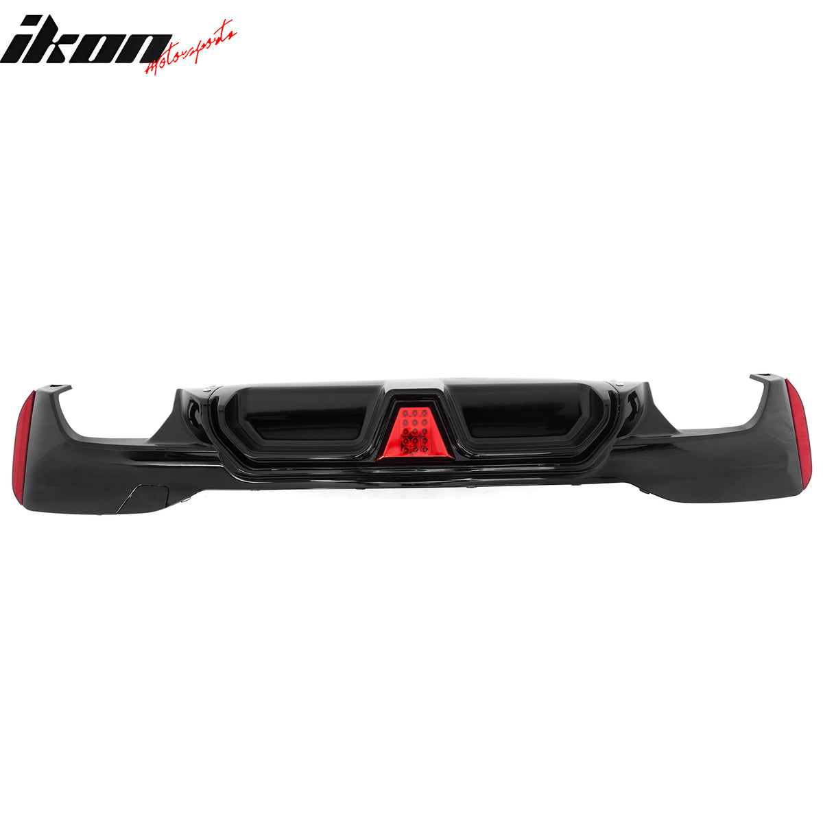 Fits 17-20 BMW G30 5 Series CS Style Rear Diffuser w/ LED + Silver Quad Exhaust