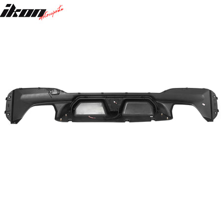 Fits 17-23 BMW G30 5 Series M Sport Gloss Black M5 CS Style Rear Diffuser w/ LED