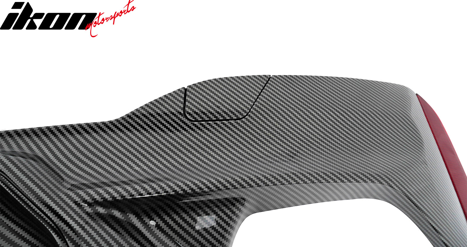 For 21-23 BMW G30 Carbon Fiber Print Rear Diffuser MP Style+ Silver Quad Exhaust