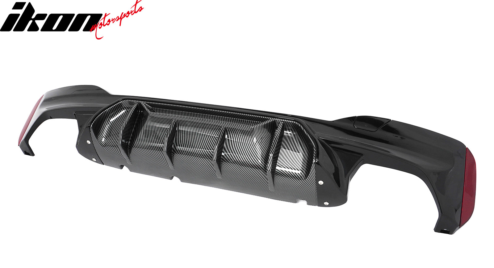 Fits 17-20 BMW G30 Rear Diffuser M5 M-Perfermance Style + Black Quad Exhaust