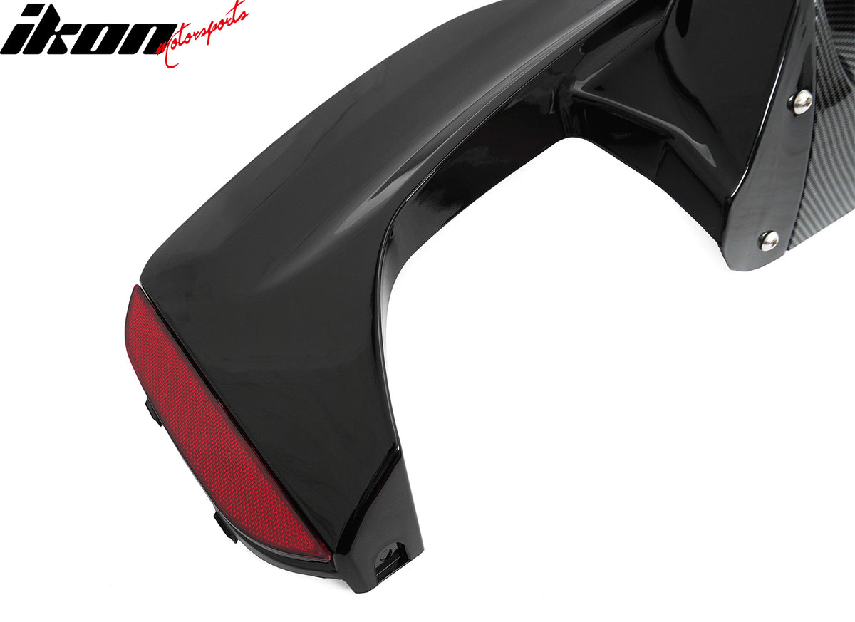 Fits 17-20 BMW G30 Rear Diffuser M5 M-Perfermance Style + Black Quad Exhaust