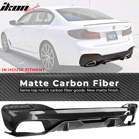 Fits 17-20 BMW G30 5 Series MT MP Style Rear Diffuser - Carbon Fiber