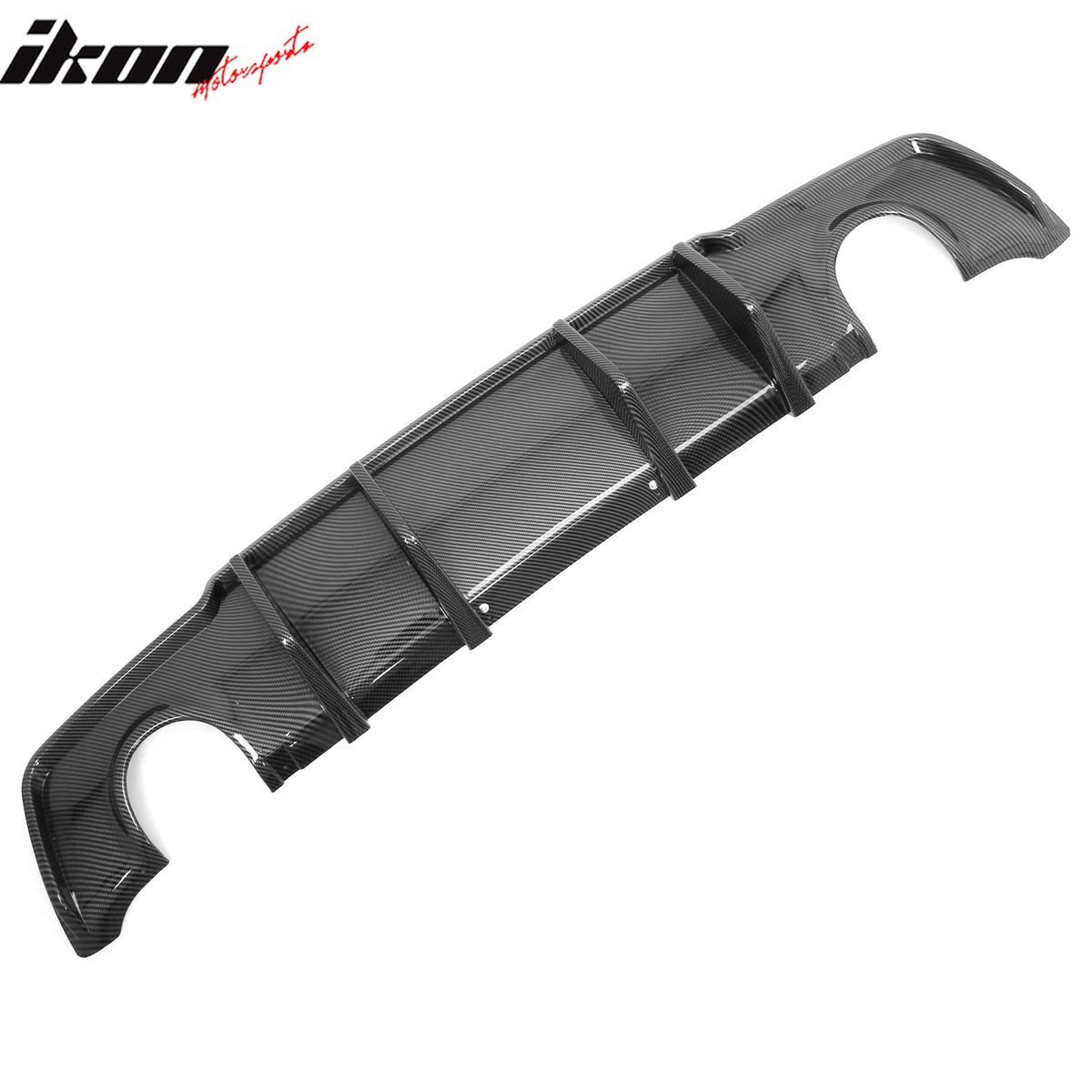 Fits 11-14 Chrysler 300 Rear Bumper Lip Diffuser PP Carbon Fiber Print 3PCS