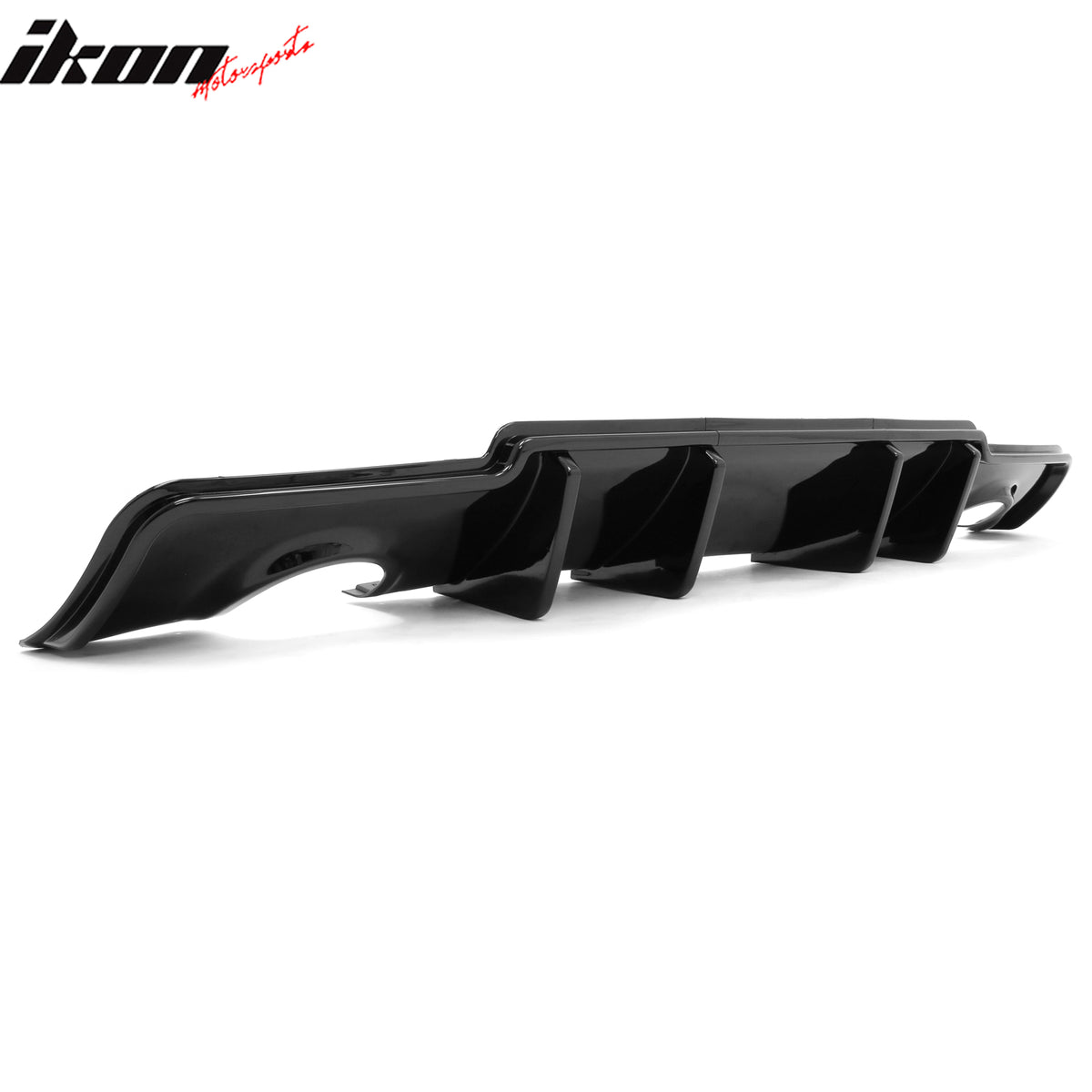 Fits 11-14 Chrysler 300 Rear Bumper Lip Diffuser Valance PP Gloss Black 3PCS