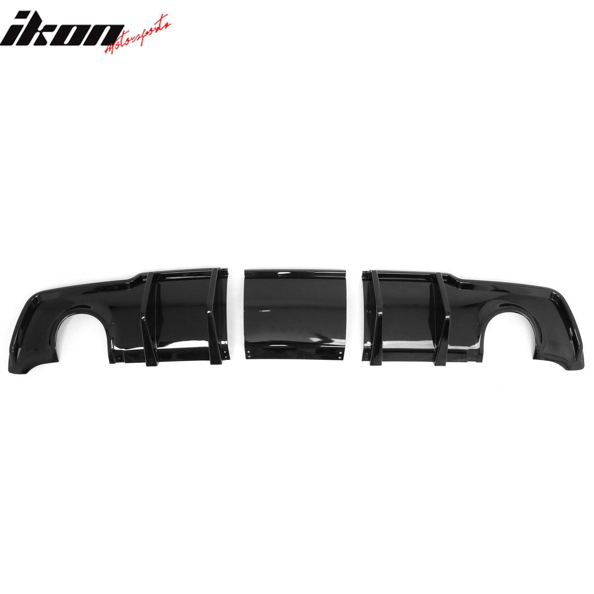 Fits 11-14 Chrysler 300 Rear Bumper Lip Diffuser Valance PP Gloss Black 3PCS