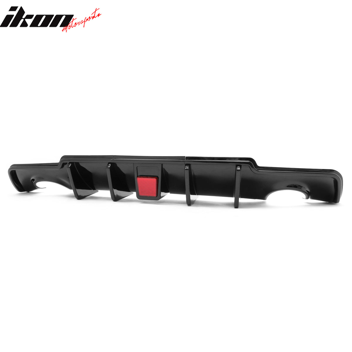 Fits 11-14 Chrysler 300 Rear Lower Bumper Lip Diffuser W/LED PP Gloss Black 3PCS