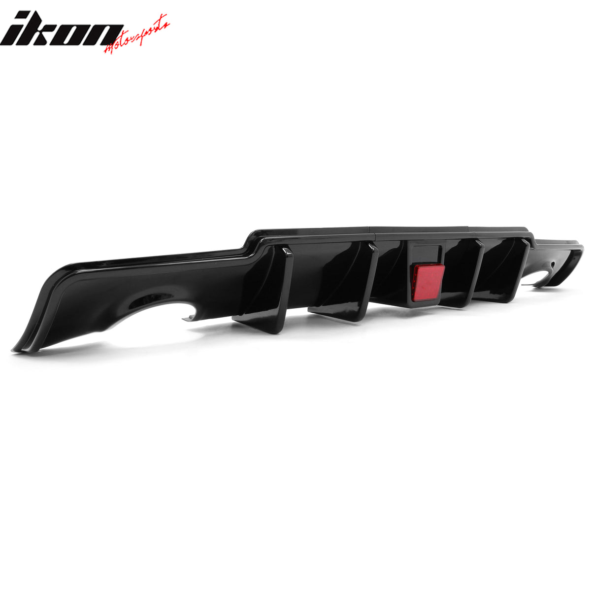 Fits 11-14 Chrysler 300 Rear Lower Bumper Lip Diffuser W/LED PP Gloss Black 3PCS