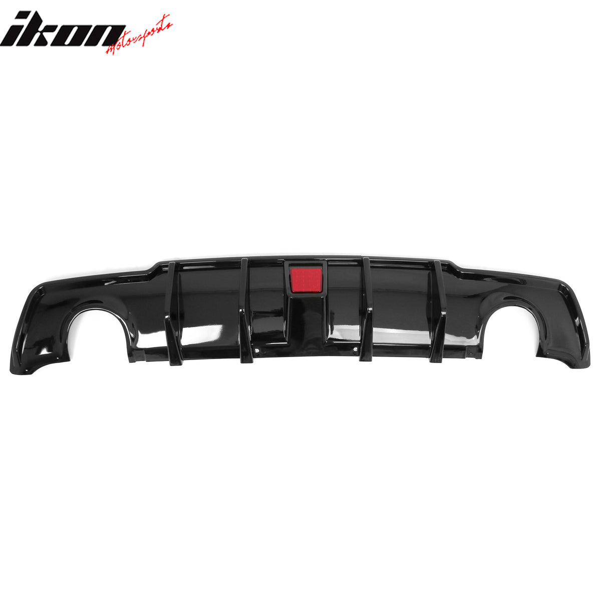 Fits 11-14 Chrysler 300 Rear Lower Bumper Lip Diffuser W/LED PP Gloss Black 3PCS
