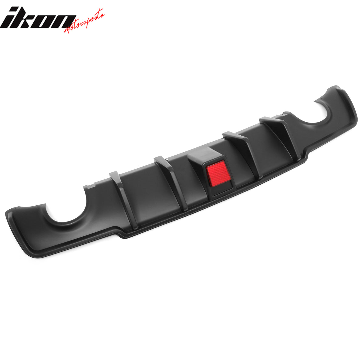 Fits 11-14 Chrysler 300 Rear Lower Bumper Lip Diffuser W/LED PP Matte Black 3PCS