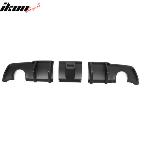 Fits 11-14 Chrysler 300 Rear Lower Bumper Lip Diffuser W/LED PP Matte Black 3PCS