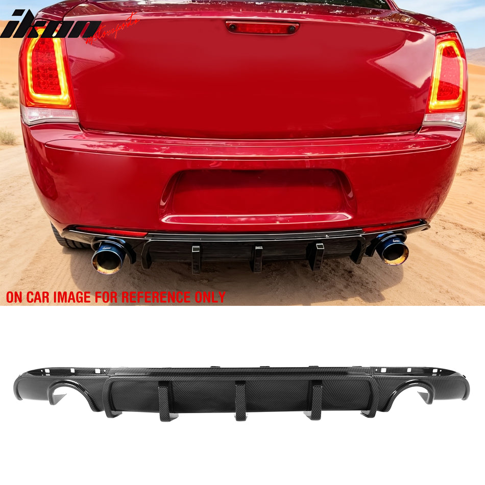 2015-2023 Chrysler 300 Rear Bumper Lip Diffuser Lower Valance Exterior Auto Parts Gloss Black PP Polypropylene