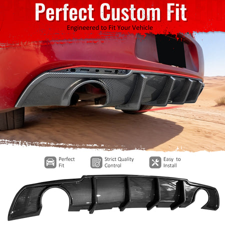 Fit 2015-2023 Chrysler 300 Rear Diffuser Carbon Fiber Print