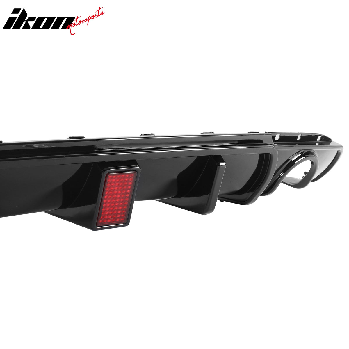 Fits 15-23 Chrysler 300 Rear Bumper Lip Diffuser W/LED Light PP Gloss Black