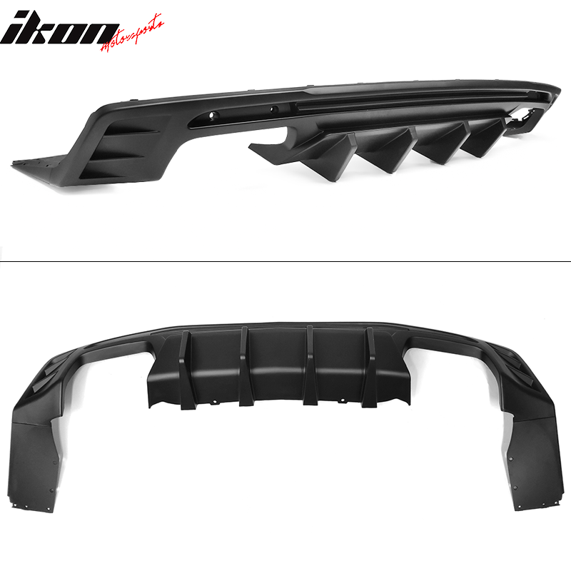 Advancetuning Ikon Style Gloss Black Rear Bumper Diffuser For 2014-2015 Chevy Camaro – PP Plastic, Easy Install