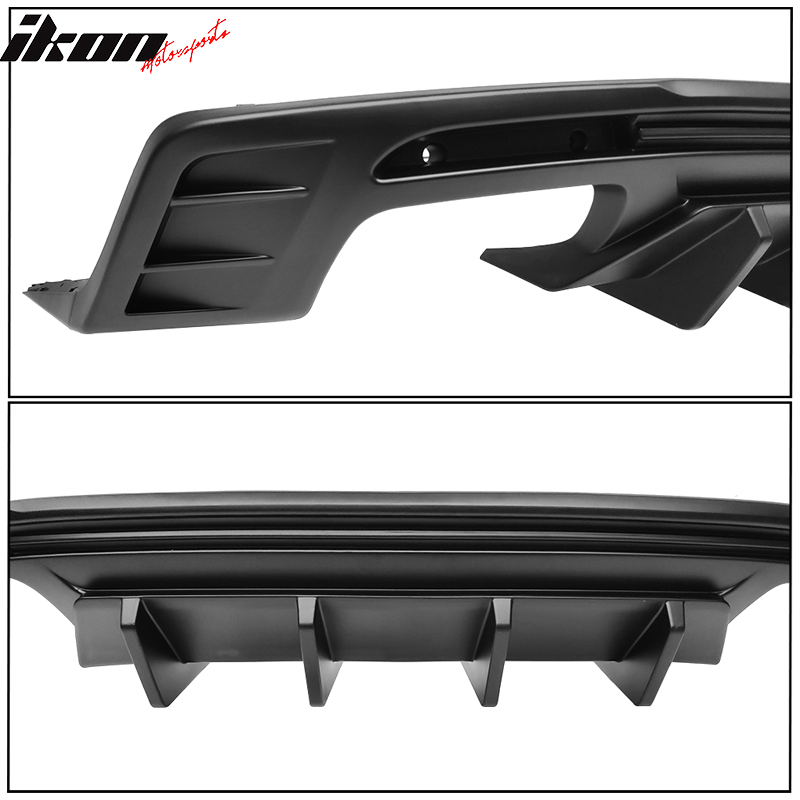 Fits 16-24 Chevy Camaro Ikon Style Rear Bumper Lip Diffuser 3PCS PP