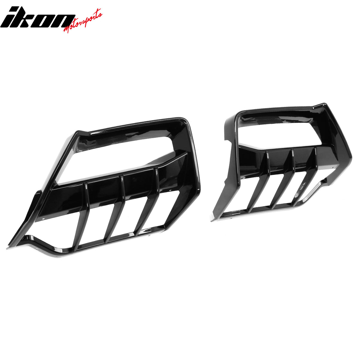 Fits 20-26 Chevy Corvette C8 Stingray Z51 E-Ray Rear Diffusers Gloss Black 2PCS
