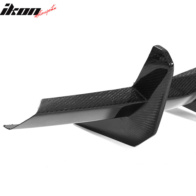 Fits 20-23 Chevy Corvette C8 Stingray Rear Bumper Diffuser Fin Lip Carbon Fiber