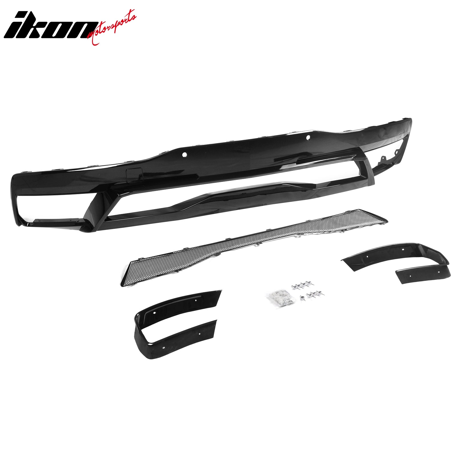 Fits 20-26 Chevy Corvette C8 Z51 Stingray OE Rear Bumper Diffuser Pearl Black PP