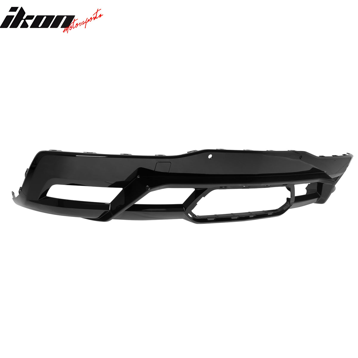 For 20-25 Chevy Corvette C8 Rear Bumper Cover + Black Quad Exhaust Tip + Grille