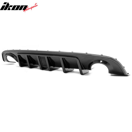 Fits 15-23 Dodge Charger SRT Carbon Fiber Print Rear Diffuser w/ Black LED Light