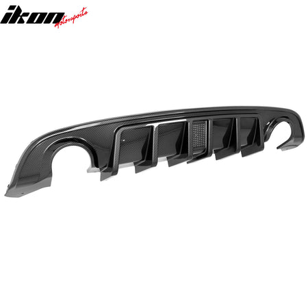 Fits 15-23 Dodge Charger SRT Carbon Fiber Print Rear Diffuser w/ Black LED Light