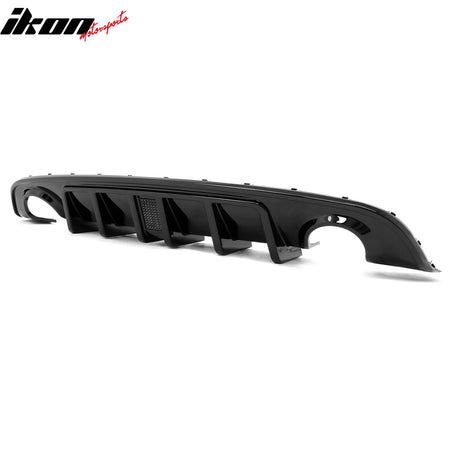 Fits 15-23 Dodge Charger SRT Gloss Black Rear Bumper Diffuser w/ Black LED Light