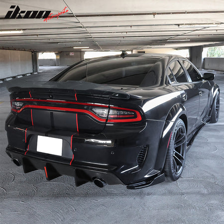 For 20-23 Dodge Charger Widebody 4DR Rear Diffuser W/ Brake Light PP