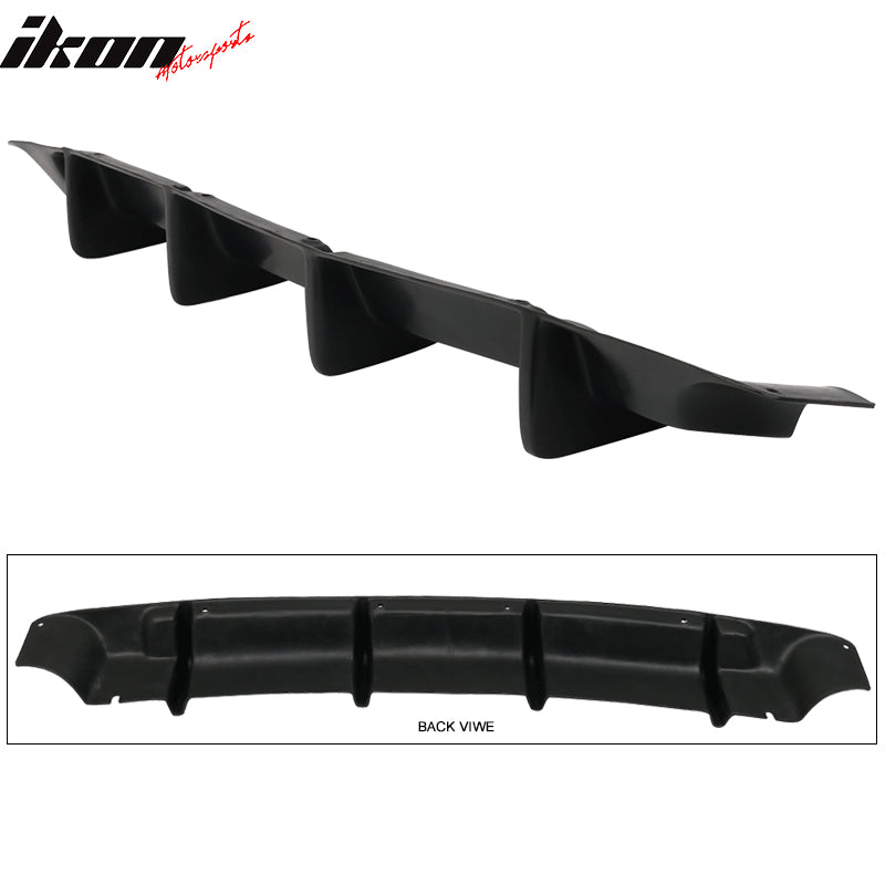 Fits 06-10 Dodge Charger Ikon Aero 4 Fin Rear Lip Bumper Valance Diffuser