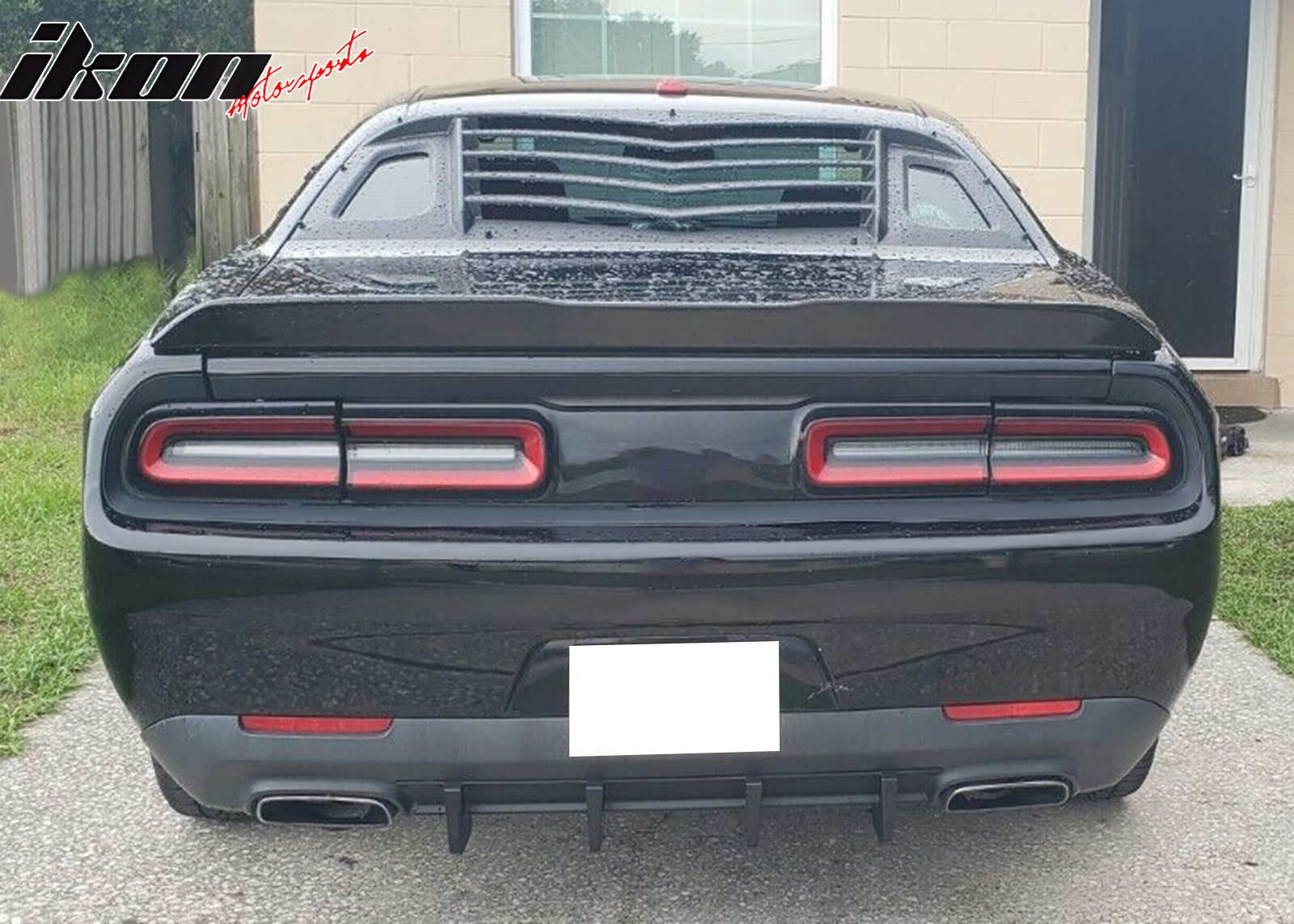 2015-2023 Dodge Challenger Unpainted Rear Bumper Lip Diffuser 4 Fin PP