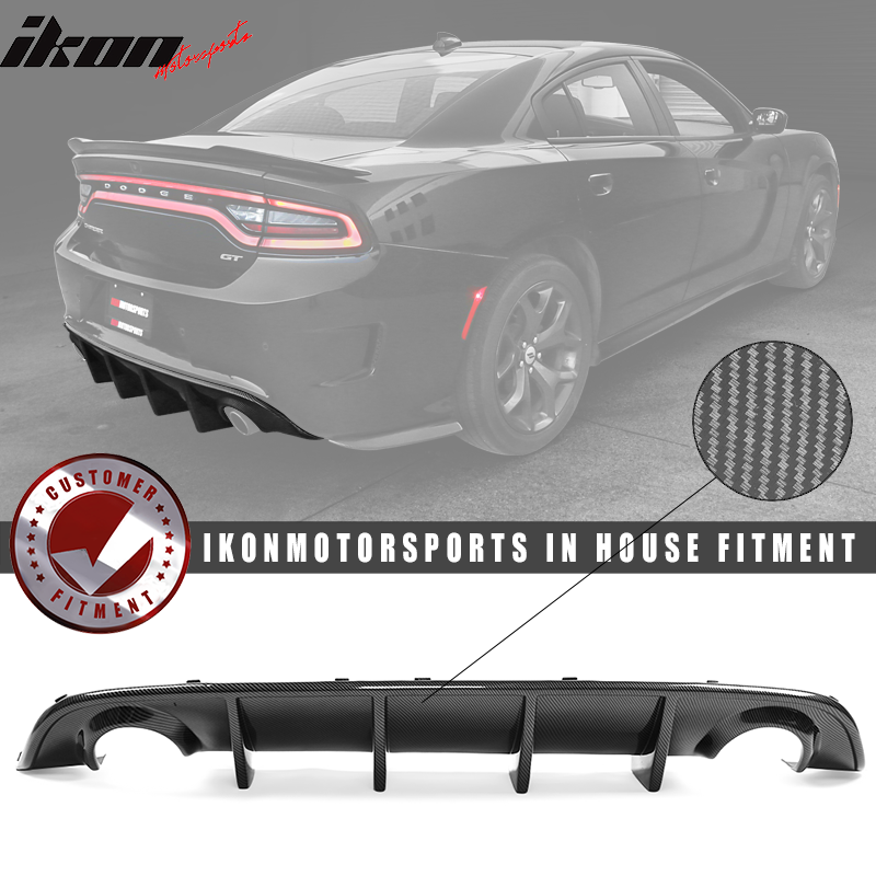 Fits 15-23 Dodge Charger SRT OE Style Rear Diffuser PP