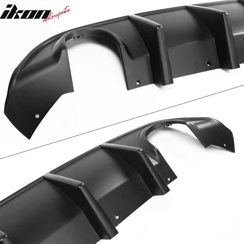 Fits 15-23 Dodge Charger V1 Style Rear Bumper Cover + Matte Black Diffuser PP