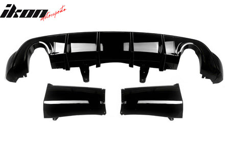 Fits 11-24 Dodge Durango Rear Bumper Lip Diffuser Gloss Black V1 Valance Canard