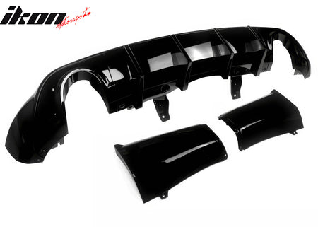 Fits 11-24 Dodge Durango Rear Bumper Lip Diffuser Gloss Black V1 Valance Canard