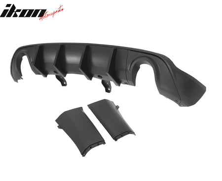 Fits 11-24 Dodge Durango Rear Bumper Lip Diffuser Matte Black V1 Valance Canard