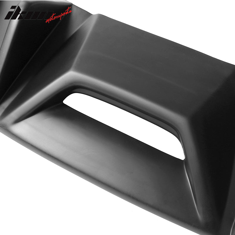 Fits 15-17 Ford Mustang HN Style Rear Bumper Lip Diffuser 3PC Matte Black - PP