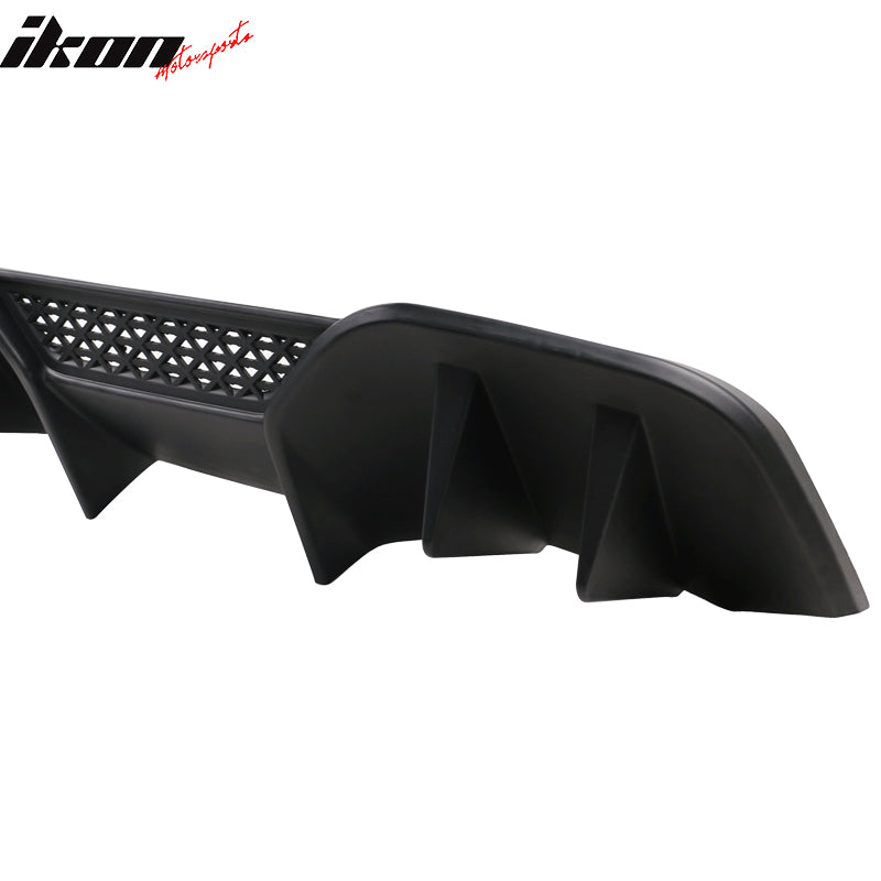 Fits 15-17 Ford Mustang R-Spec V2 Style Rear Bumper Diffuser Lower Valance Lip