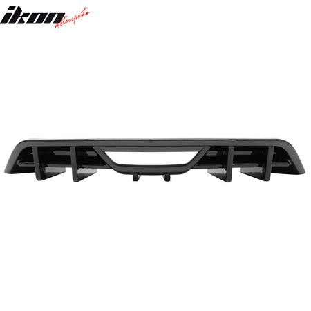 Fits 18-23 Ford Mustang Ecoboost IKON Style Rear Bumper Diffuser PP Gloss Black