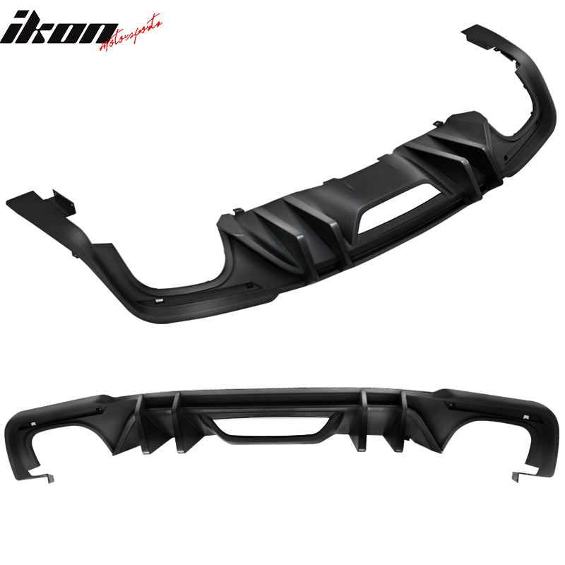 Fit 2018-2023 Ford Mustang Rear Diffuser Matte Black C Style