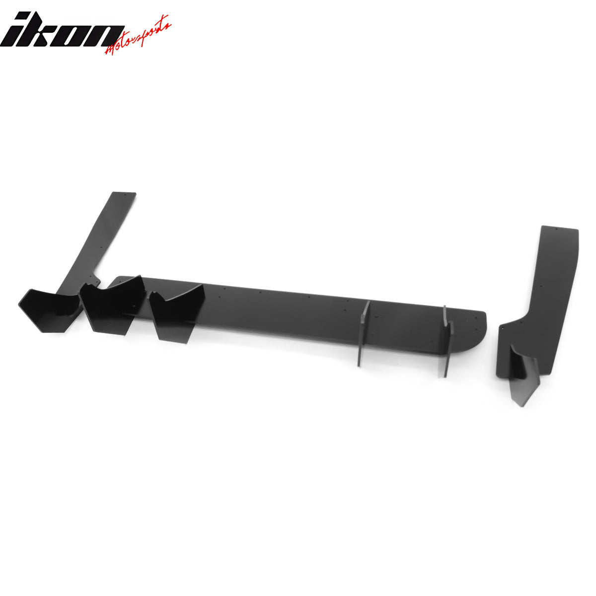 Fits 24-26 Ford Mustang S650 EcoBoost GT Rear Bumper Lip Splitter Gloss Black PP