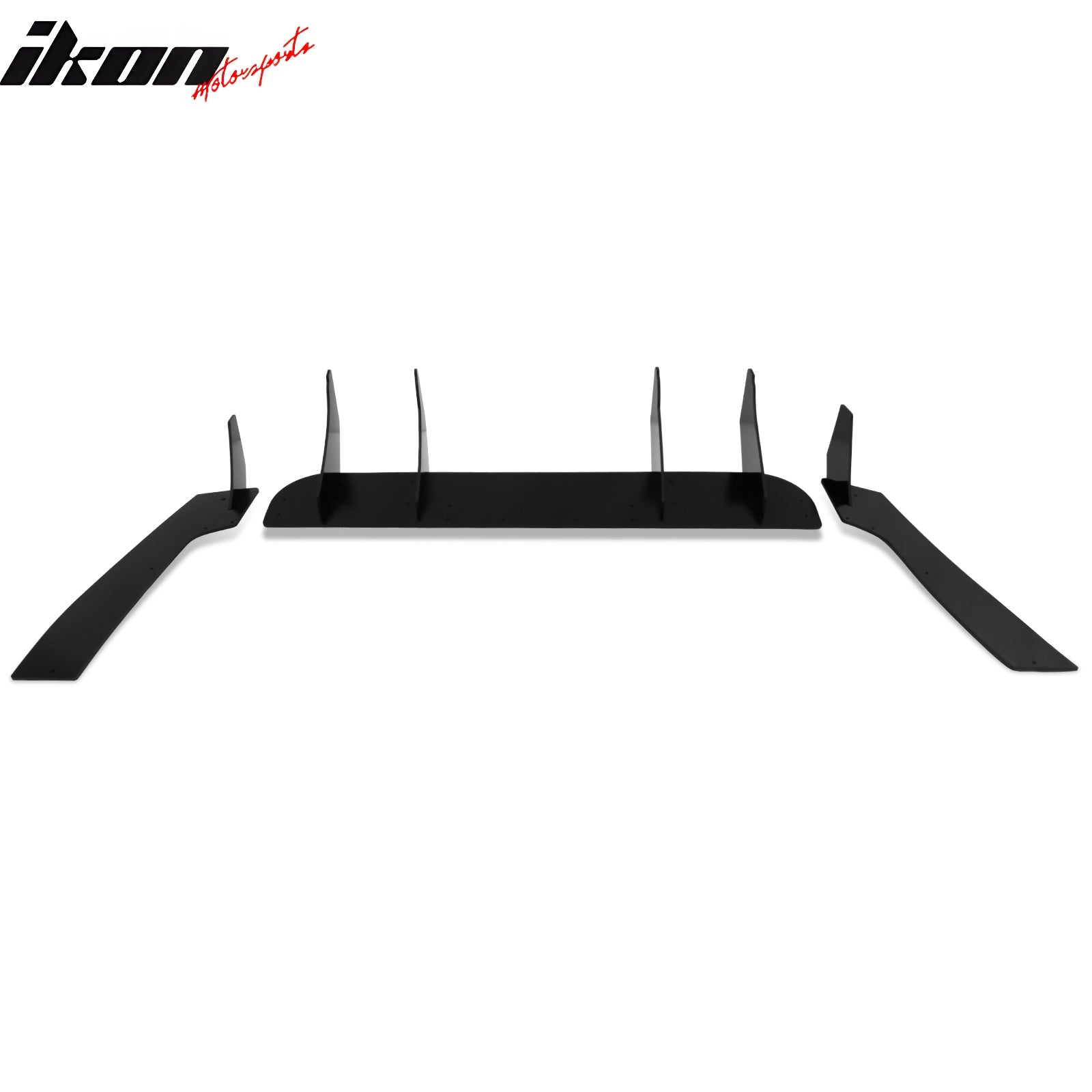 Fits 24-26 Ford Mustang S650 EcoBoost GT Rear Bumper Lip Splitter Gloss Black PP